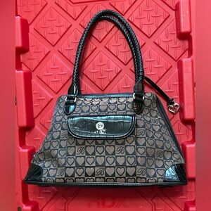 Brighton Brown and Black Heart Pattern Tote